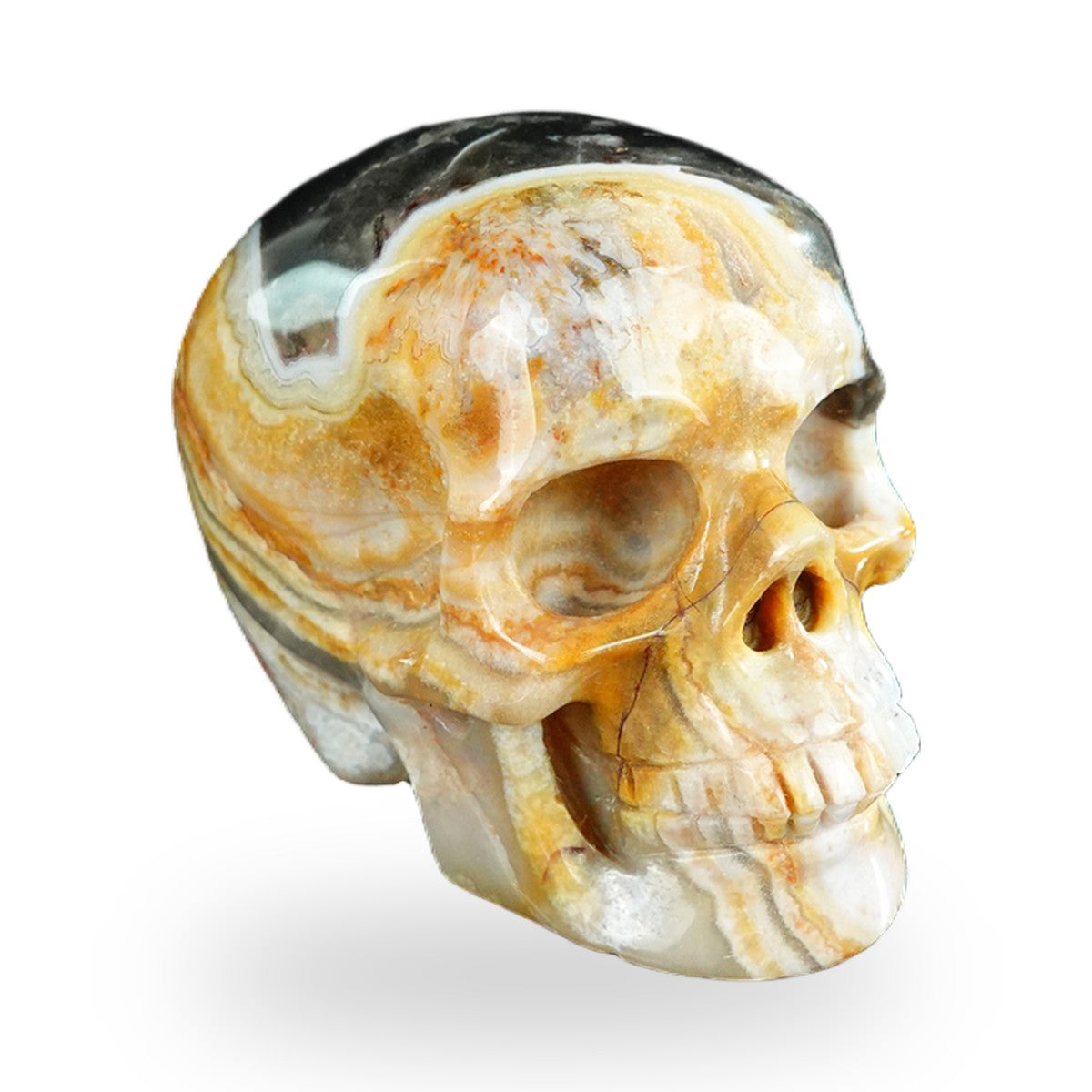 Red Crazy Lace Agate crystal skull 2.2" SKH20RC20 photo 3