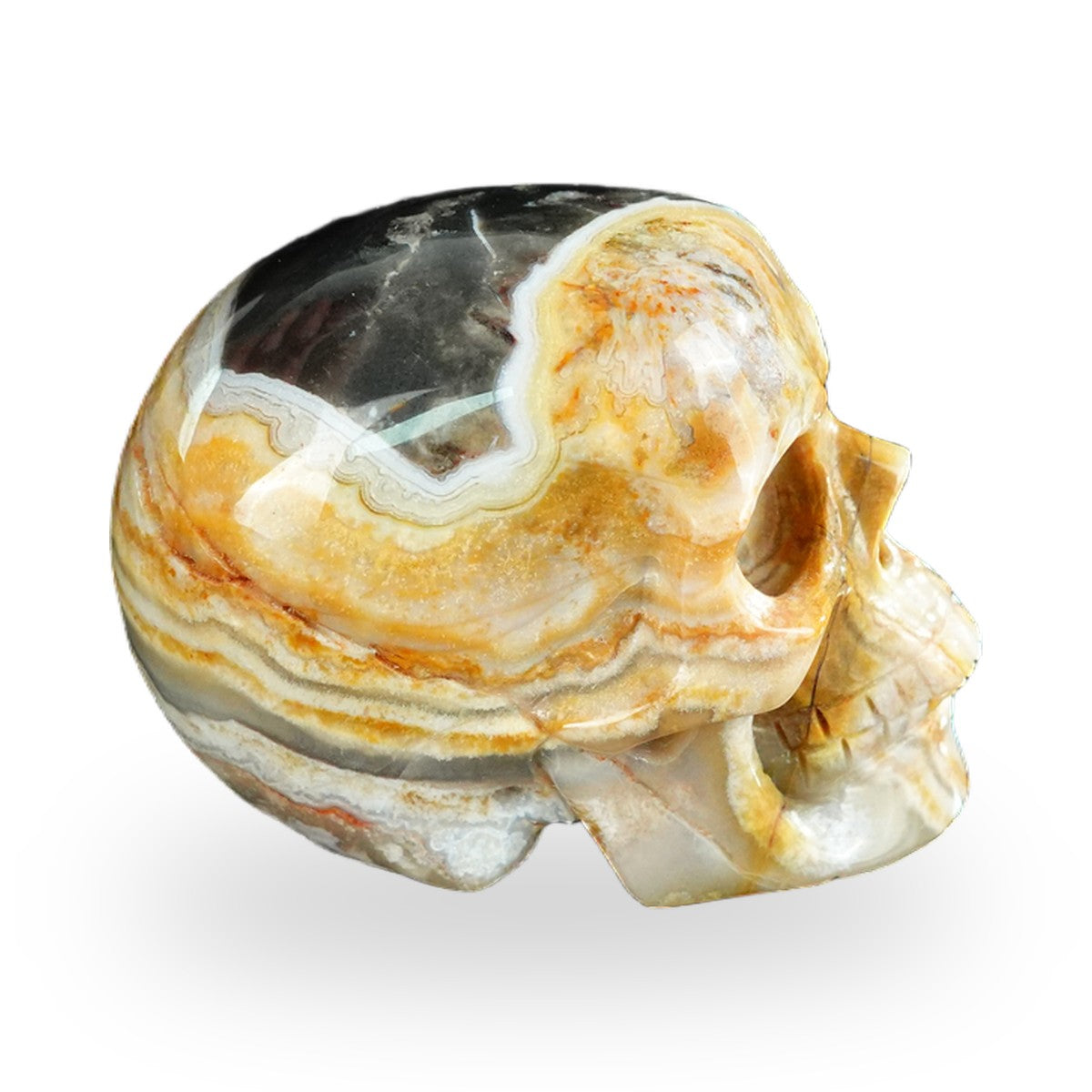 Red Crazy Lace Agate crystal skull 2.2" SKH20RC20 photo 5