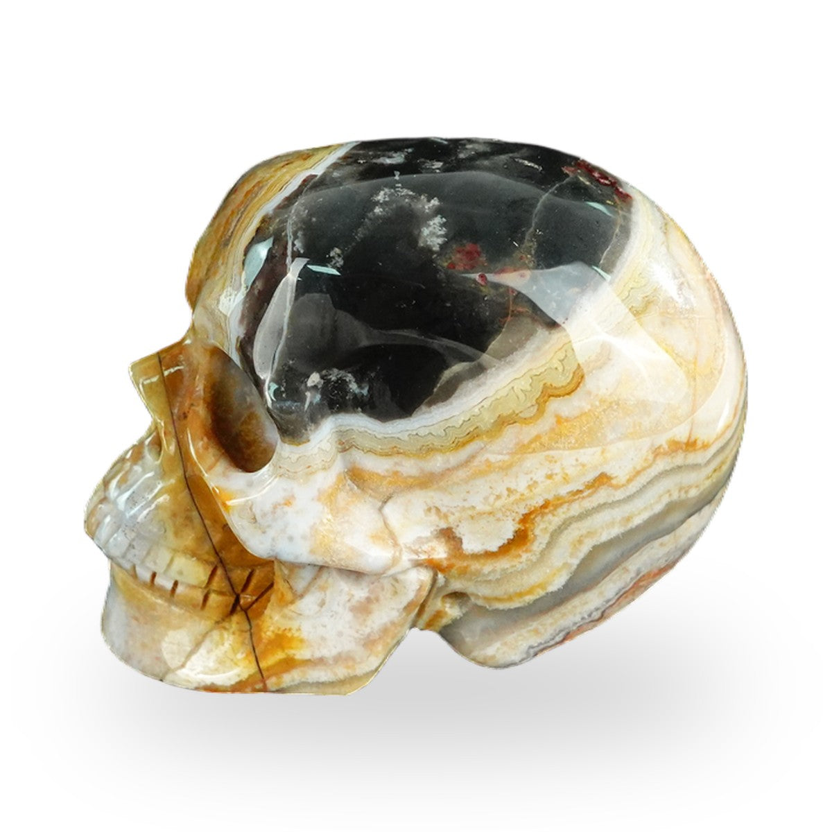 Red Crazy Lace Agate crystal skull 2.2" SKH20RC20 photo 6