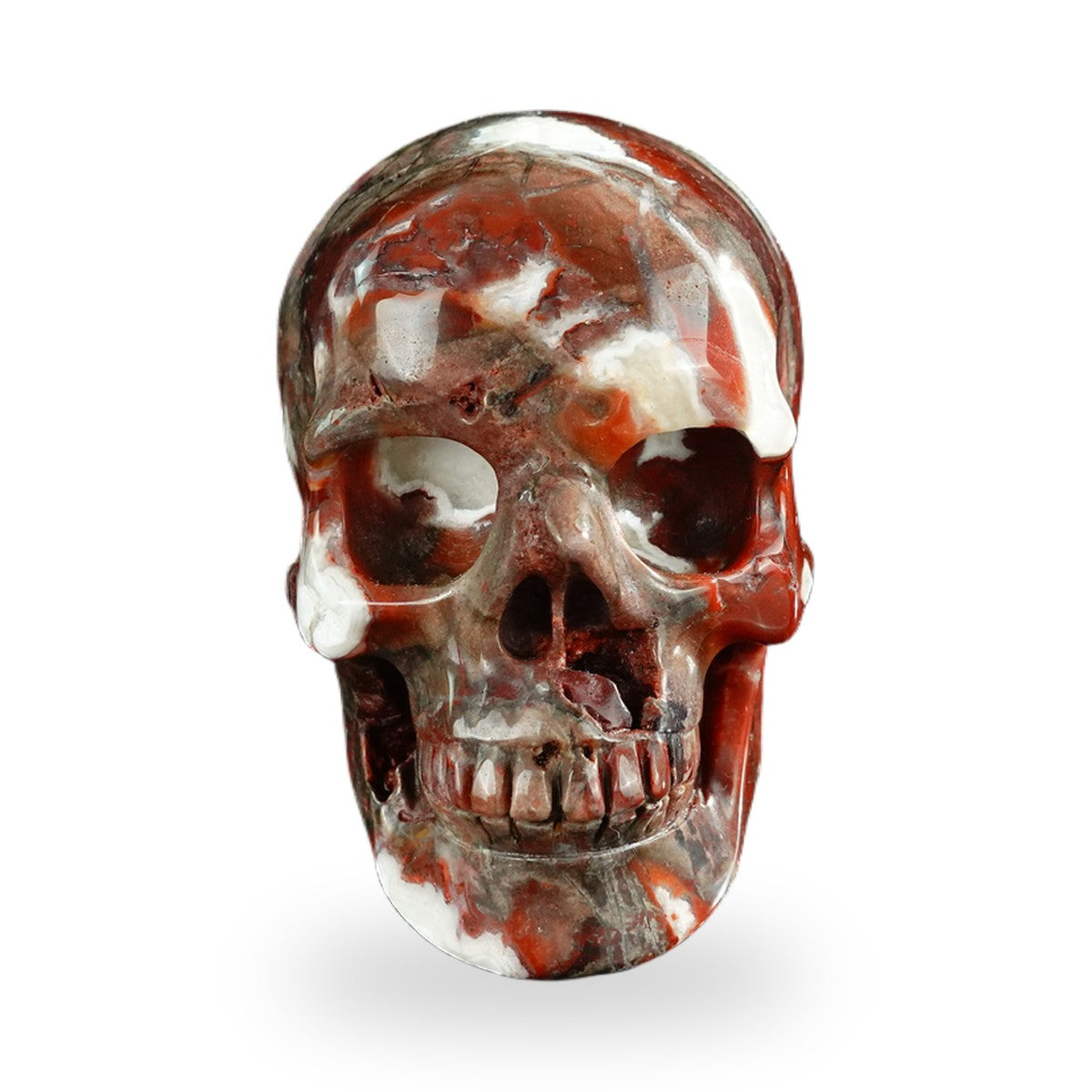 Red Crazy Lace Agate crystal skull 3" SKH30RC02 photo 1