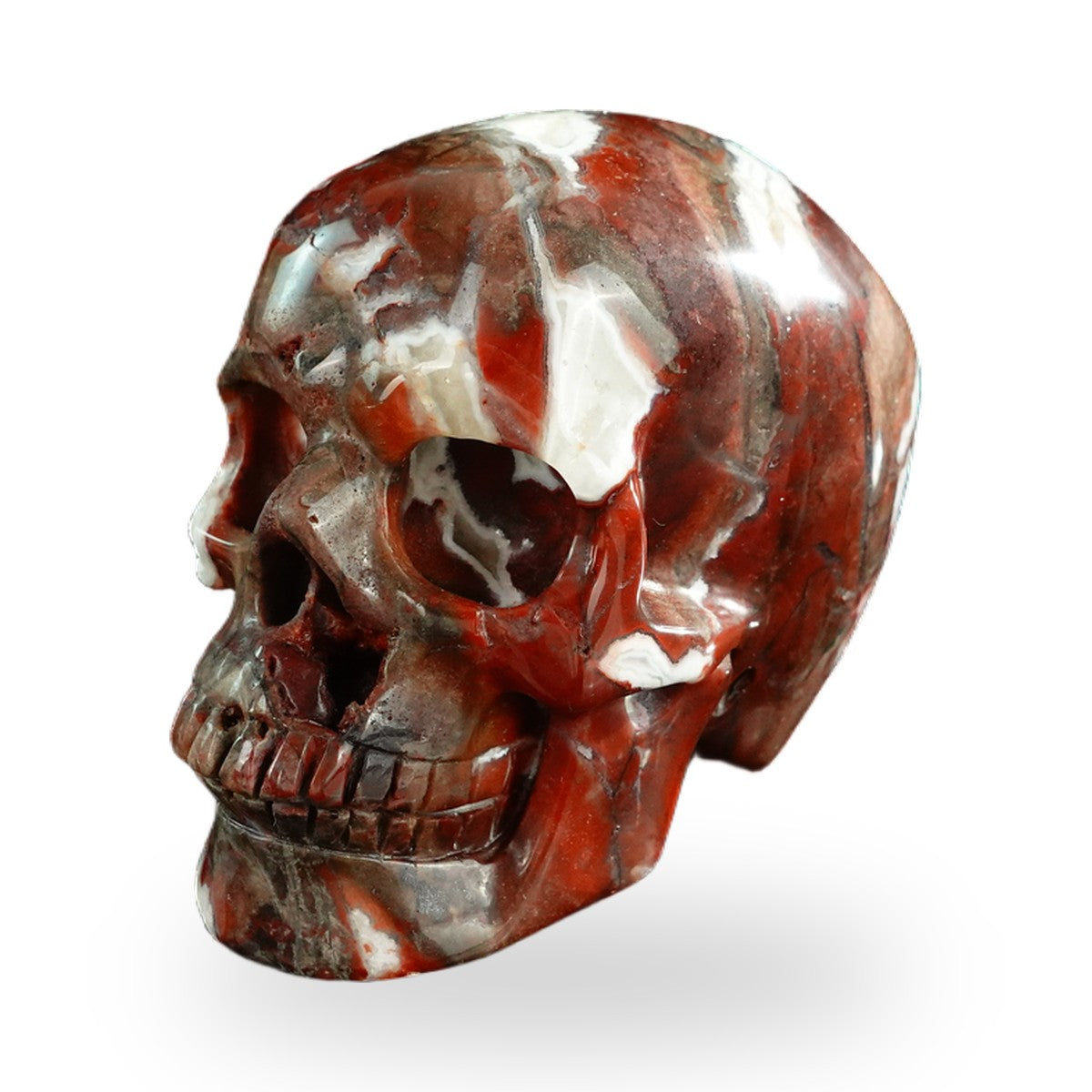 Red Crazy Lace Agate crystal skull 3" SKH30RC02 photo 2