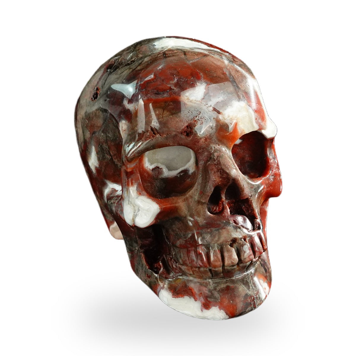 Red Crazy Lace Agate crystal skull 3" SKH30RC02 photo 3