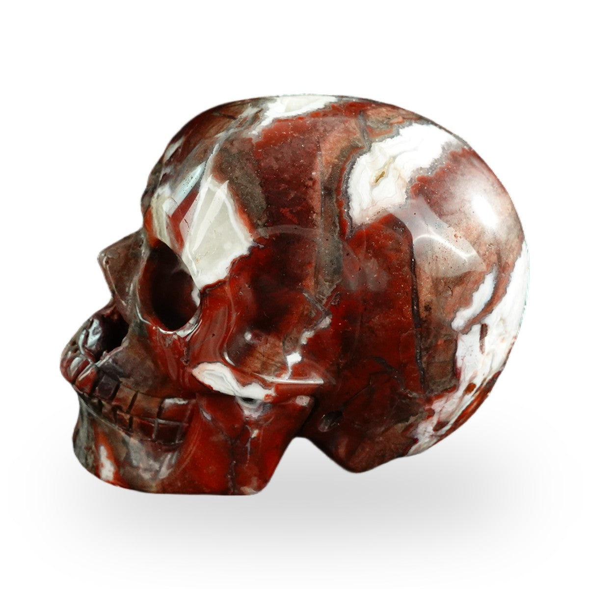 Red Crazy Lace Agate crystal skull 3" SKH30RC02 photo 7