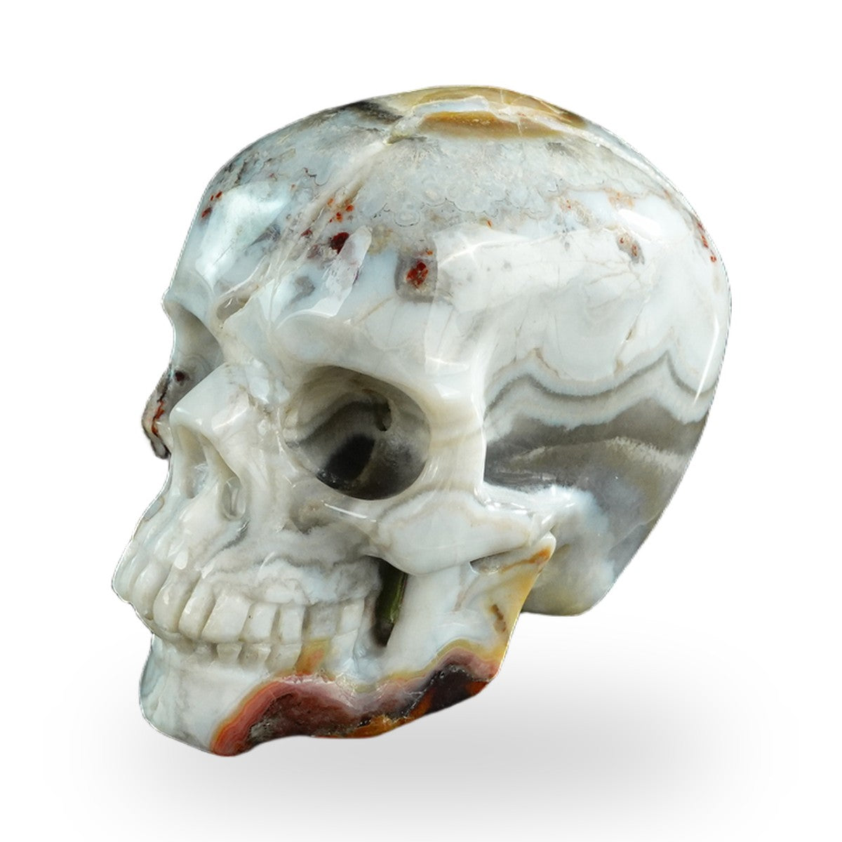 Red Crazy Lace Agate crystal skull 3" SKH30RC03 photo 2
