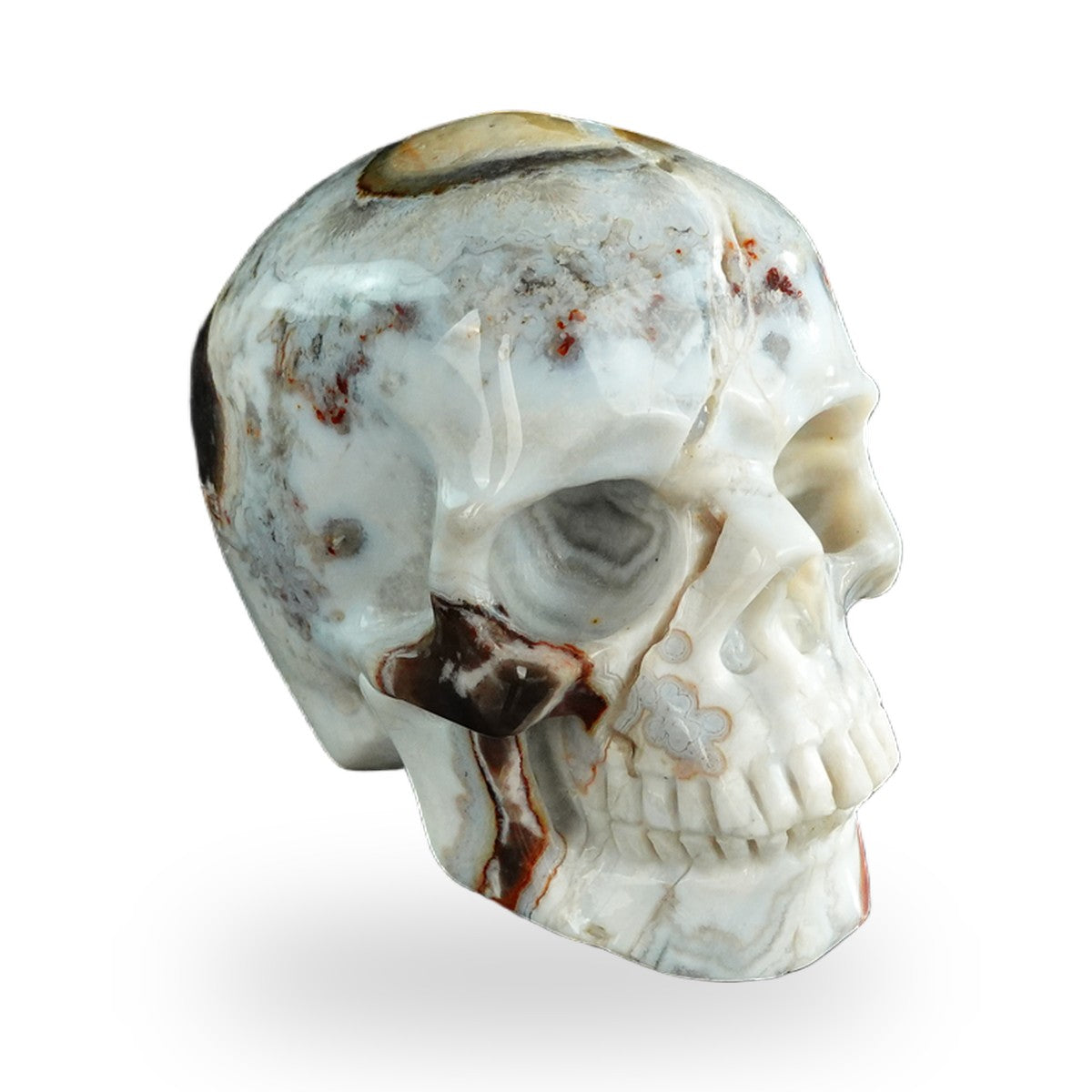 Red Crazy Lace Agate crystal skull 3" SKH30RC03 photo 4