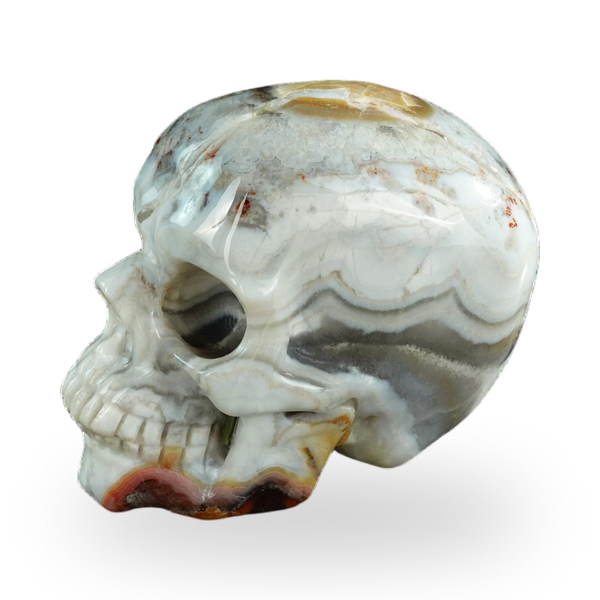 Red Crazy Lace Agate crystal skull 3" SKH30RC03 photo 8