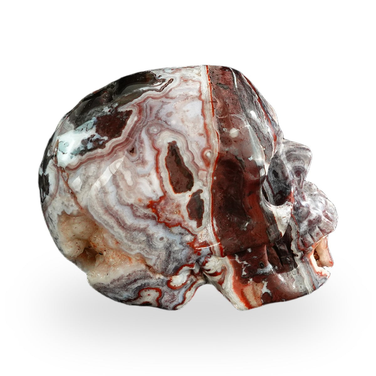 Red Crazy Lace Agate crystal skull 3" SKH30RC04 photo 5