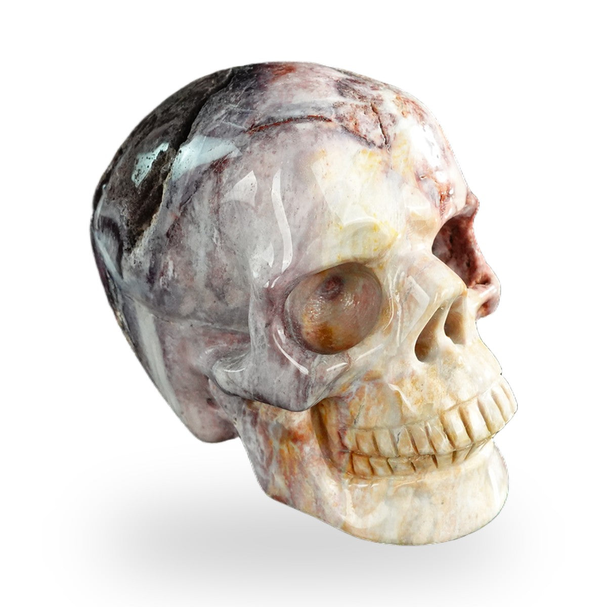 Red Crazy Lace Agate crystal skull 3" SKH30RC05 photo 3