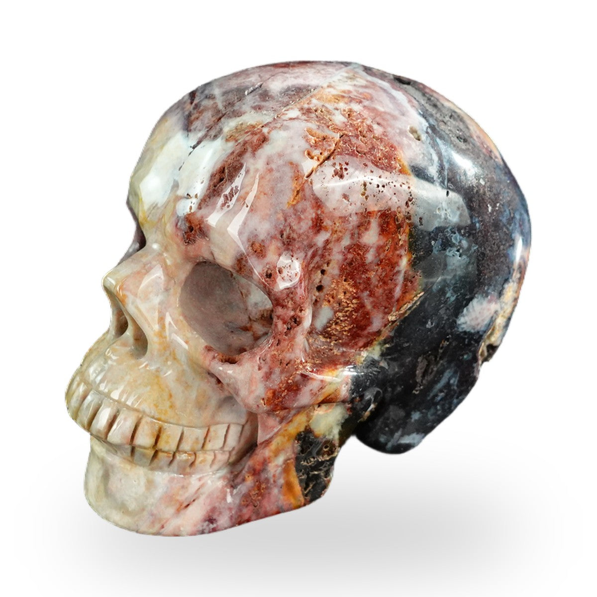 Red Crazy Lace Agate crystal skull 3" SKH30RC05 photo 7