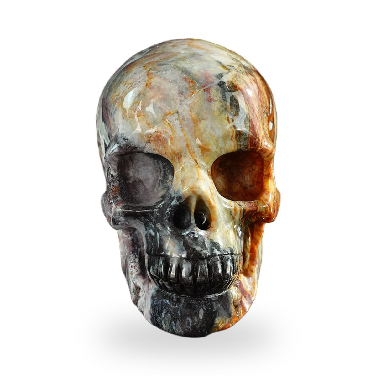 Red Crazy Lace Agate crystal skull 3" SKH30RC06 photo 1