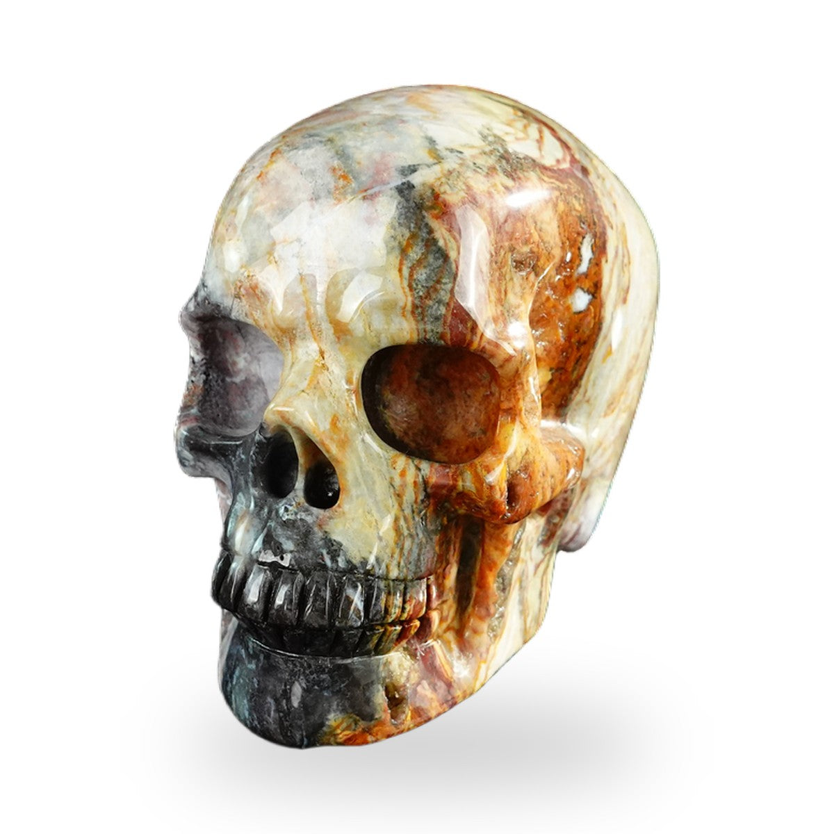 Red Crazy Lace Agate crystal skull 3" SKH30RC06 photo 3