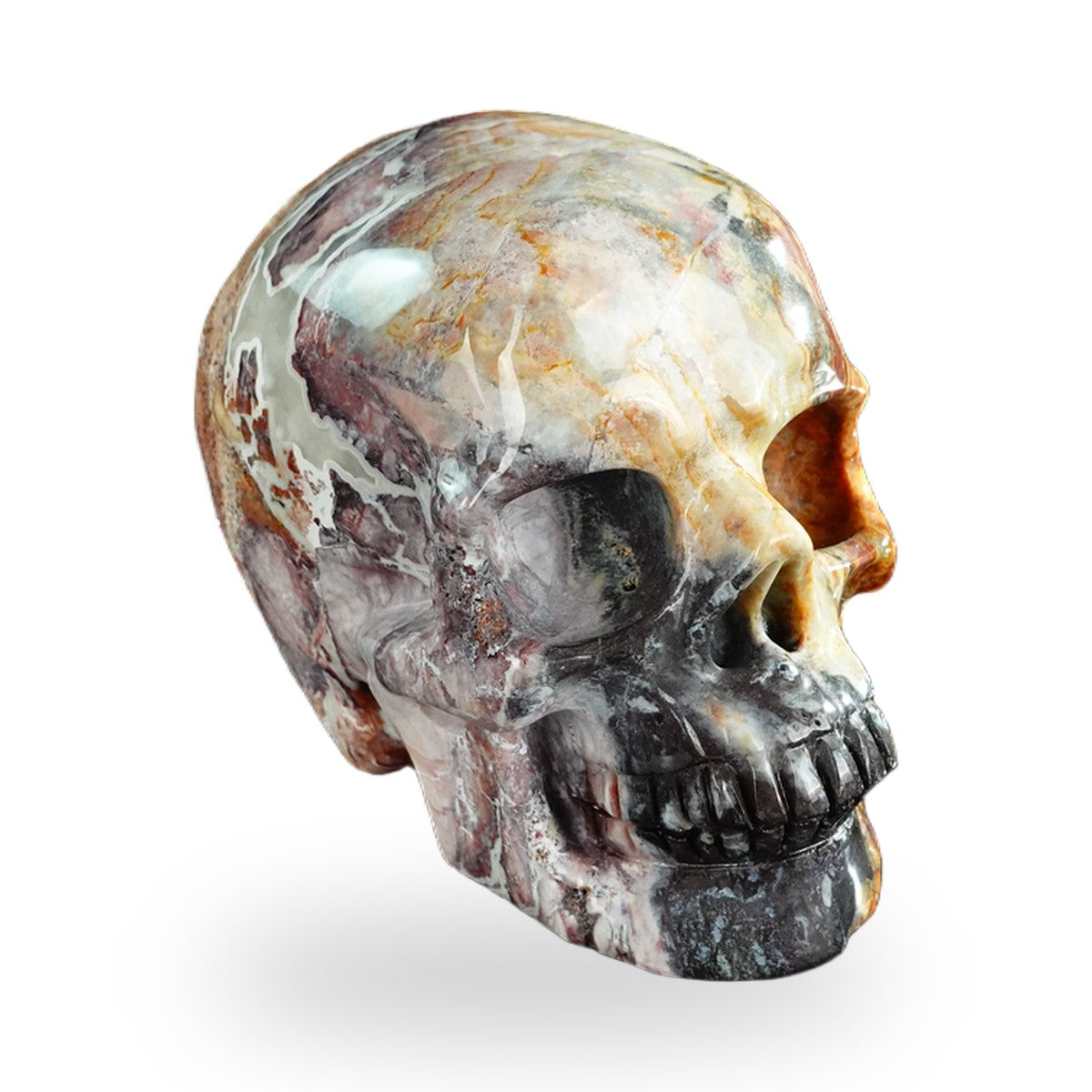 Red Crazy Lace Agate crystal skull 3" SKH30RC06 photo 4