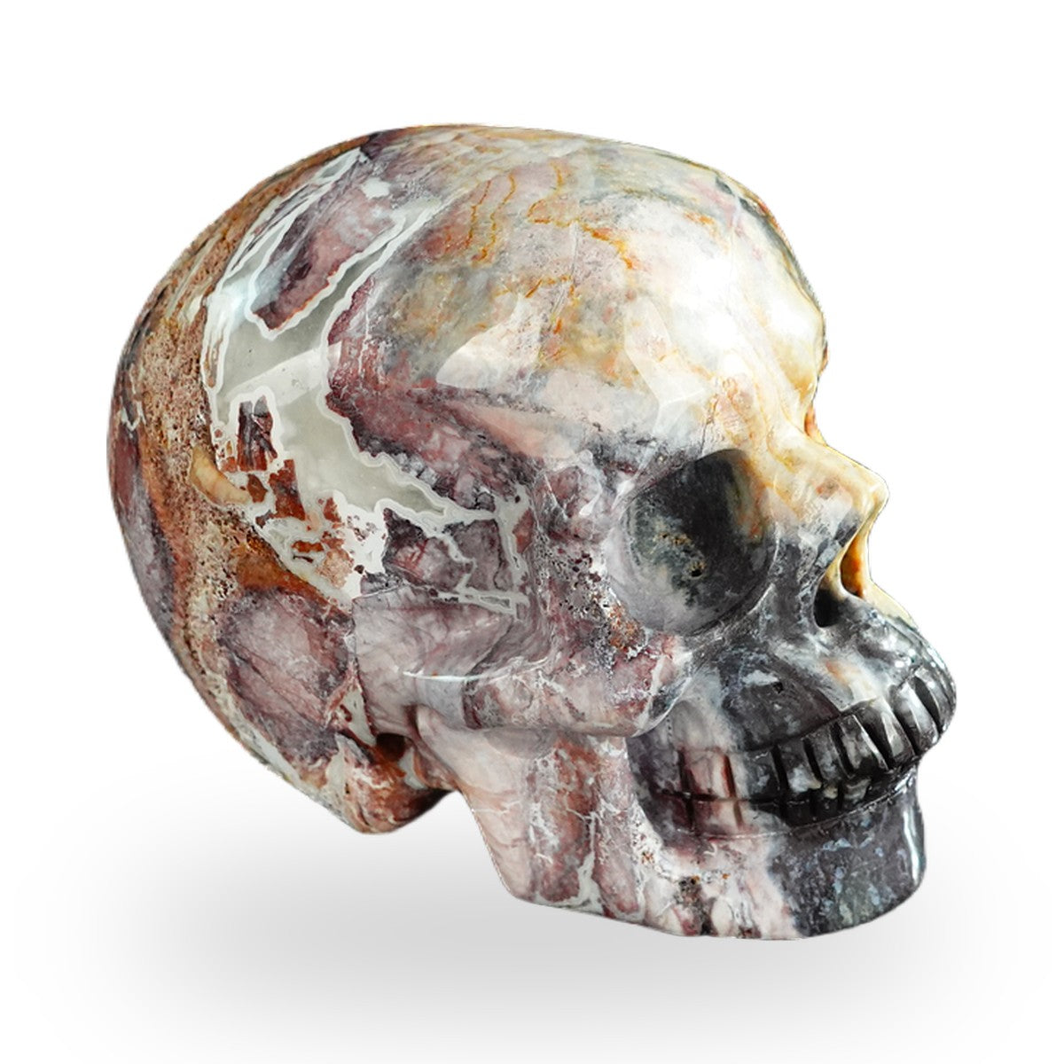 Red Crazy Lace Agate crystal skull 3" SKH30RC06 photo 5