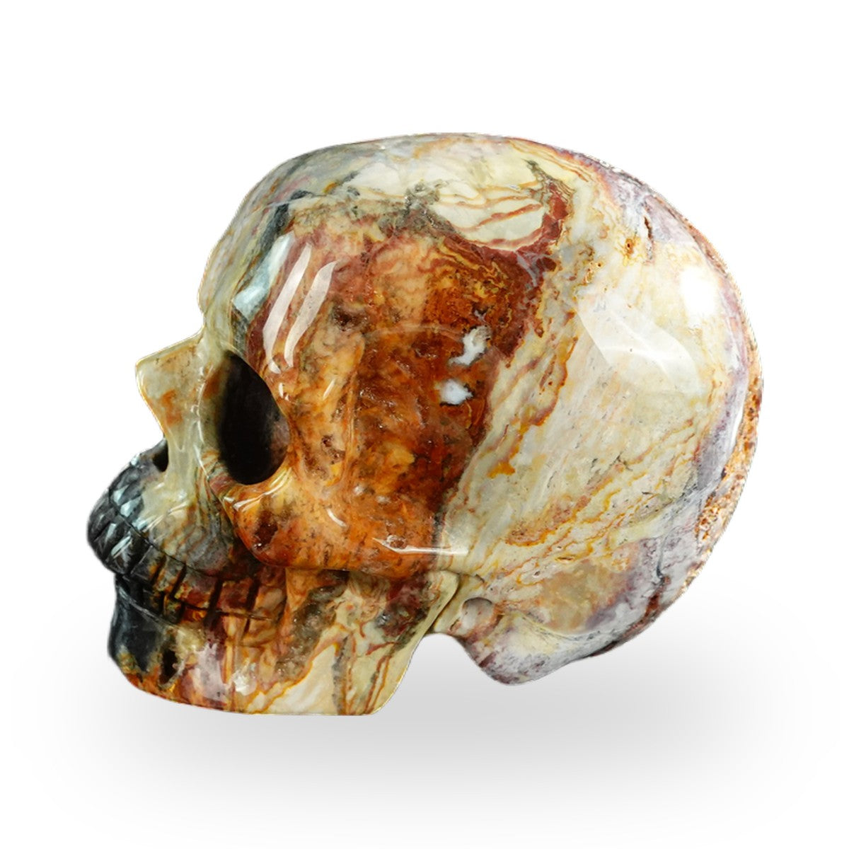 Red Crazy Lace Agate crystal skull 3" SKH30RC06 photo 7