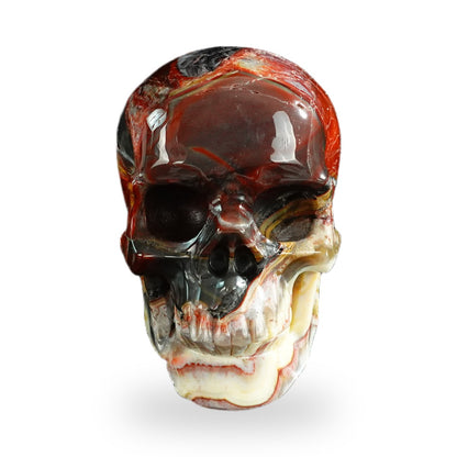 Red Crazy Lace Agate crystal skull 3" SKH30RC08 photo 1