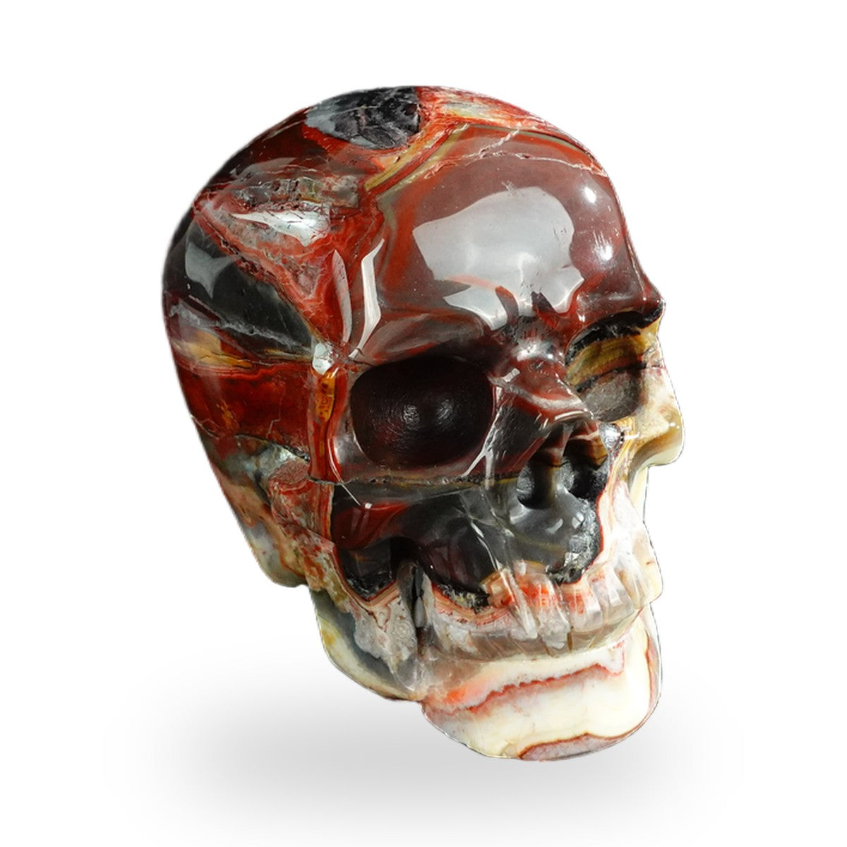 Red Crazy Lace Agate crystal skull 3" SKH30RC08 photo 2
