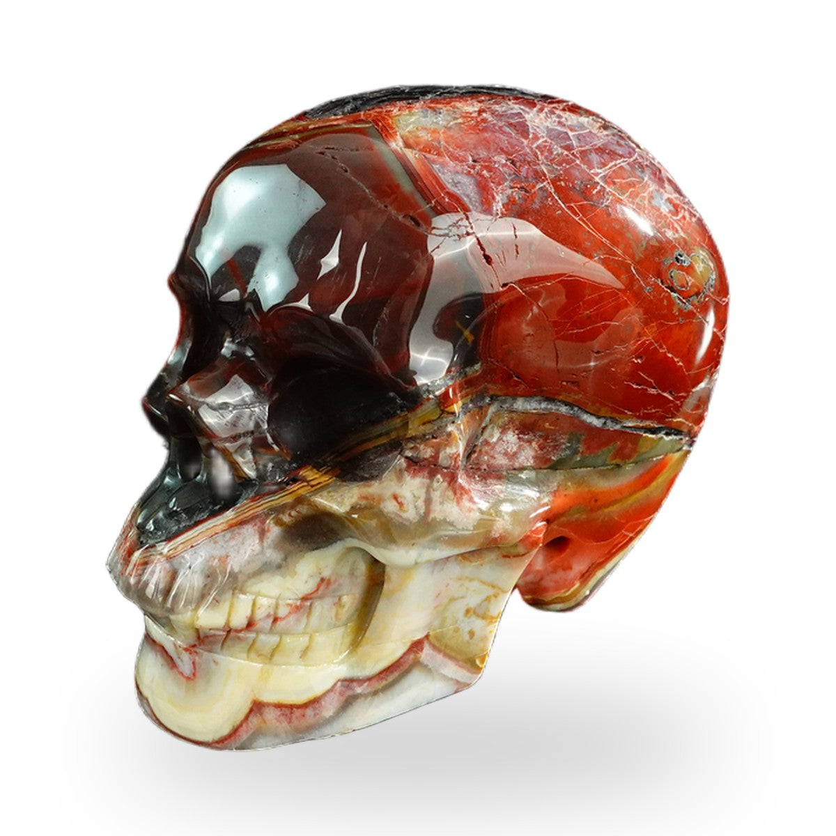 Red Crazy Lace Agate crystal skull 3" SKH30RC08 photo 6