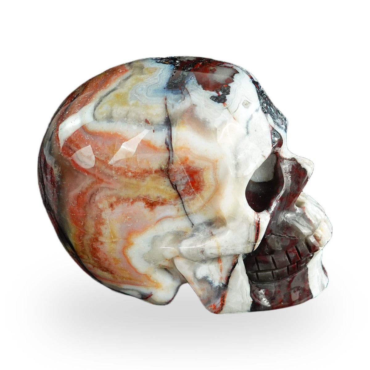Red Crazy Lace Agate crystal skull 3" SKH30RC09 photo 5