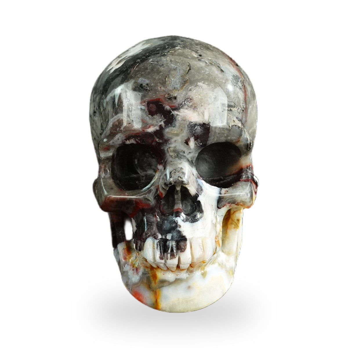 Red Crazy Lace Agate crystal skull 3" SKH30RC10 photo 1
