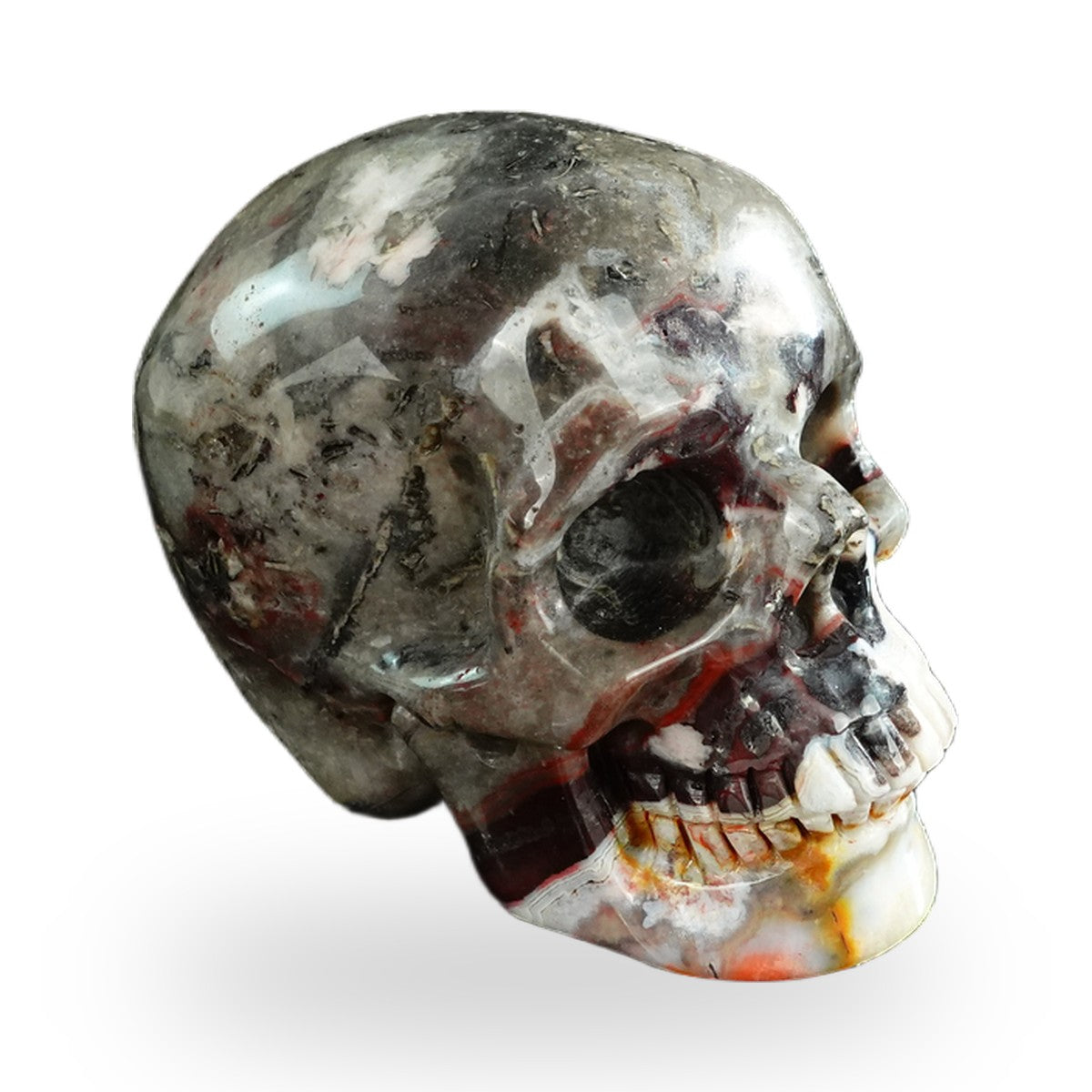 Red Crazy Lace Agate crystal skull 3" SKH30RC10 photo 3