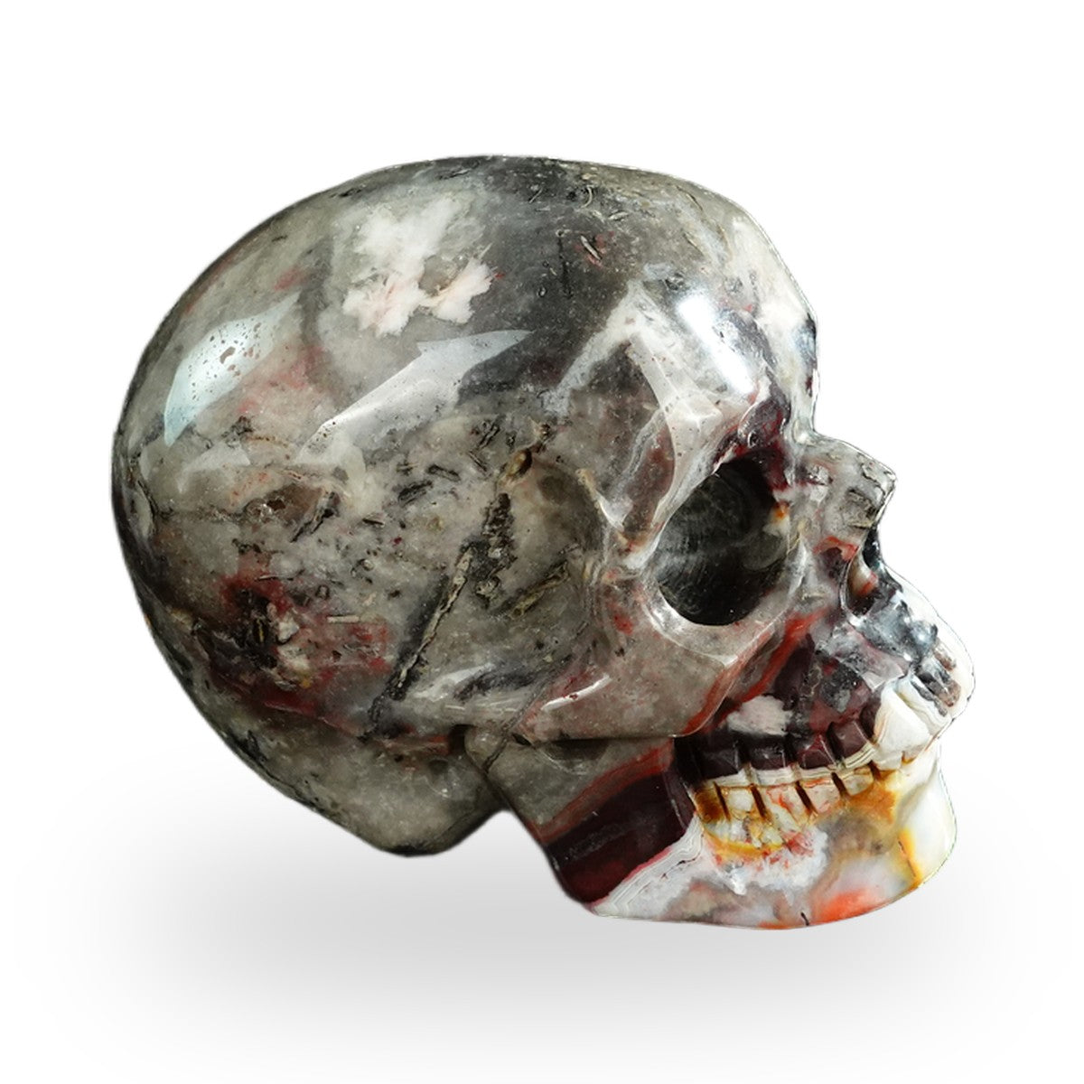 Red Crazy Lace Agate crystal skull 3" SKH30RC10 photo 4