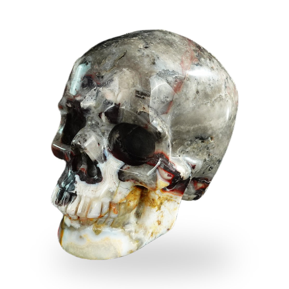 Red Crazy Lace Agate crystal skull 3" SKH30RC10 photo 8