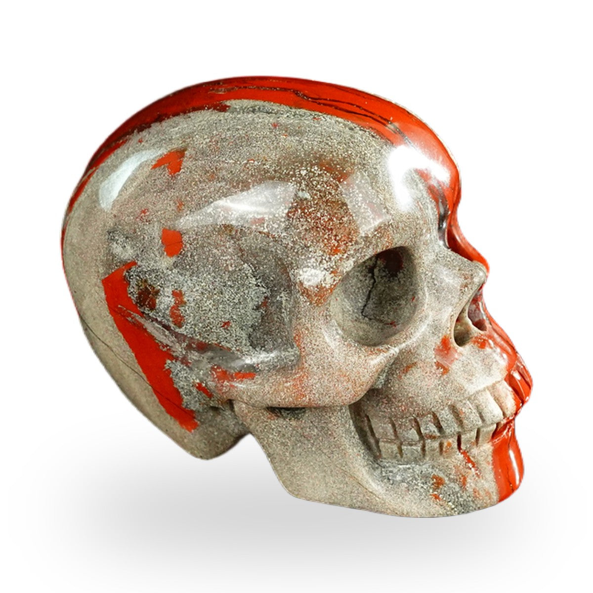 Red Jasper crystal skull 2.2" SKH20RJ01 view 4