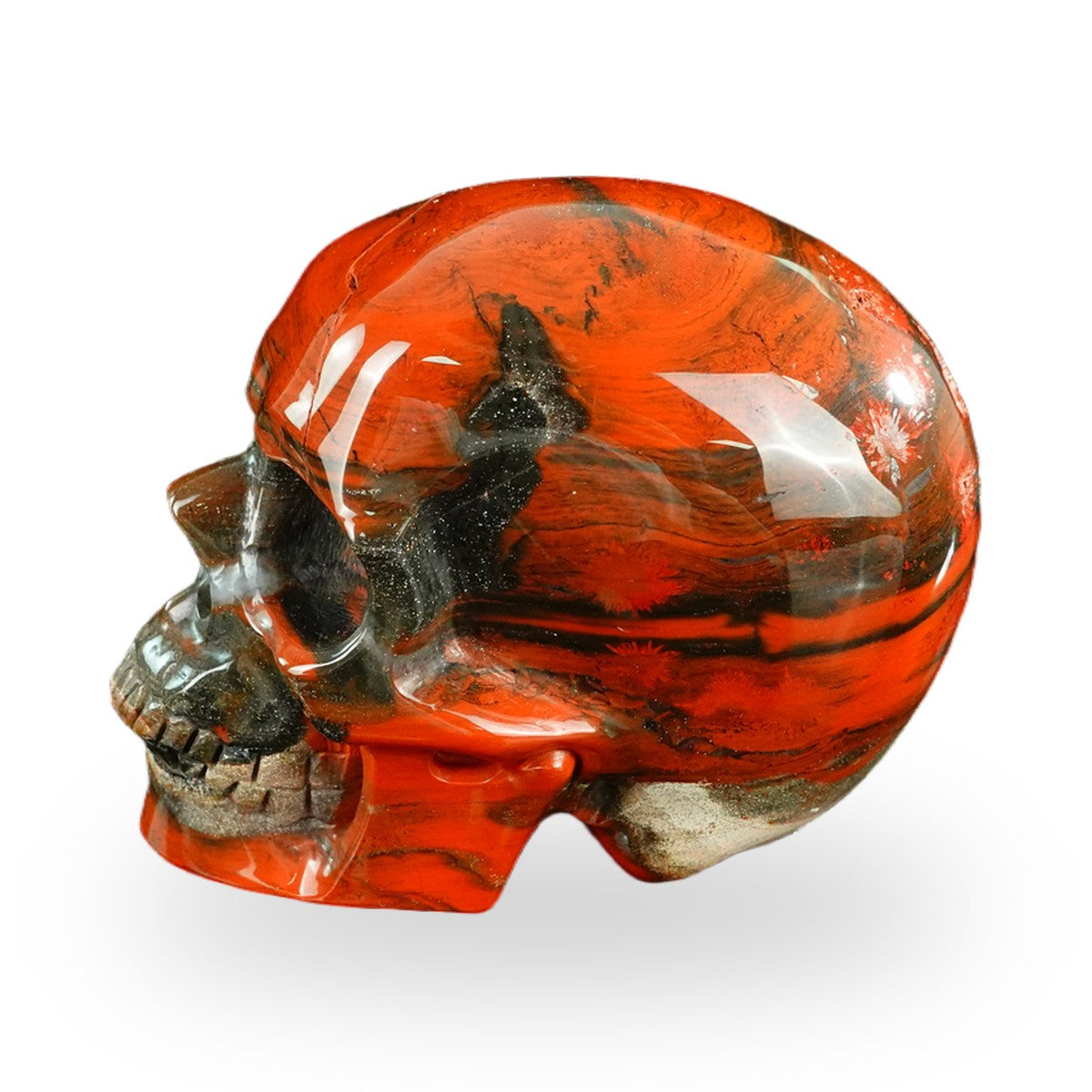 Red Jasper crystal skull 4.5" SKH45RJ01 view 5