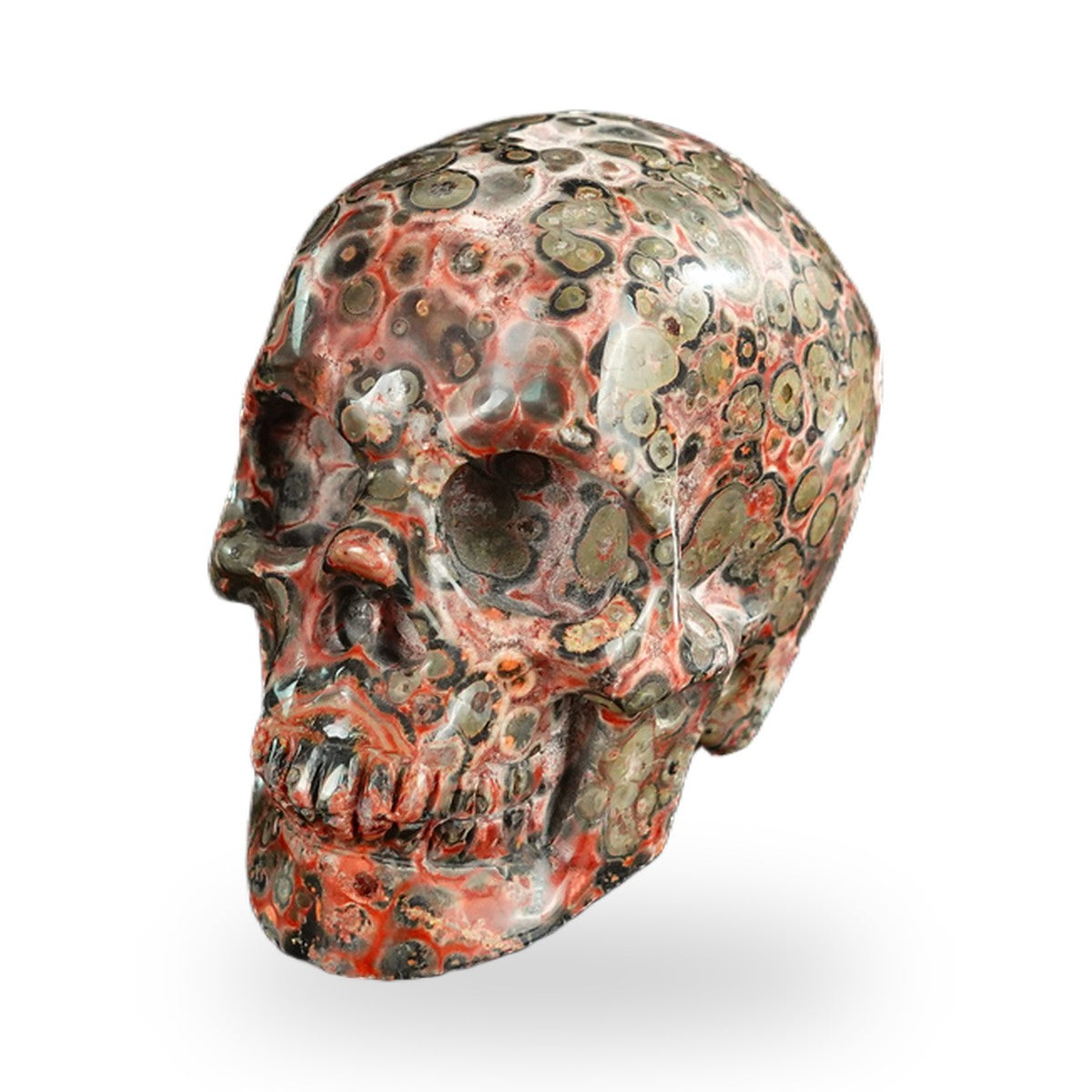 Red Leopard Skin Jasper crystal skull 2.2" SKH20LS01 view 6