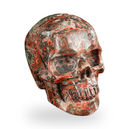 Red Leopard Skin Jasper crystal skull 2.2" SKH20LS02 photo 2