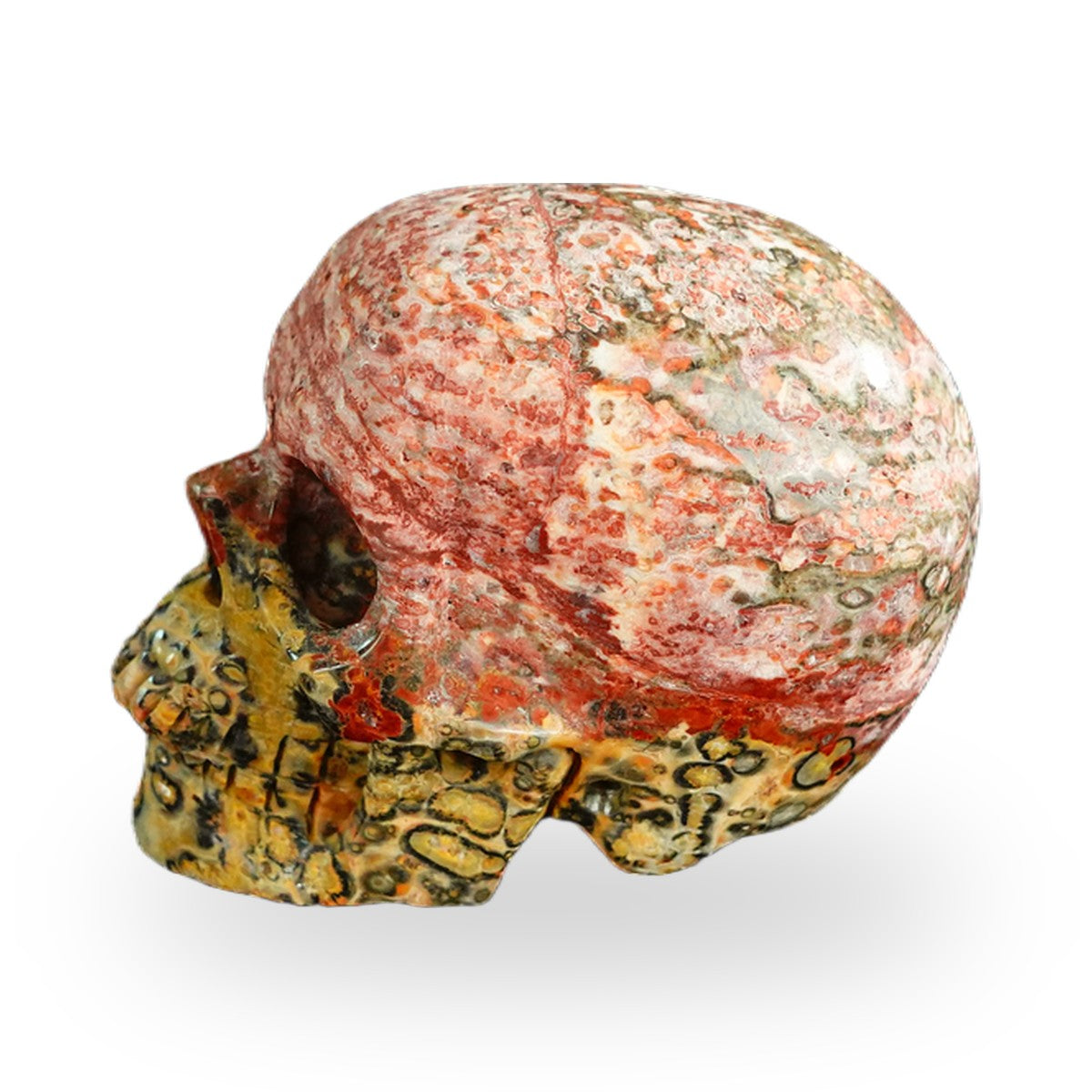 Red Leopard Skin Jasper crystal skull 2.2" SKH20LS03 photo 5