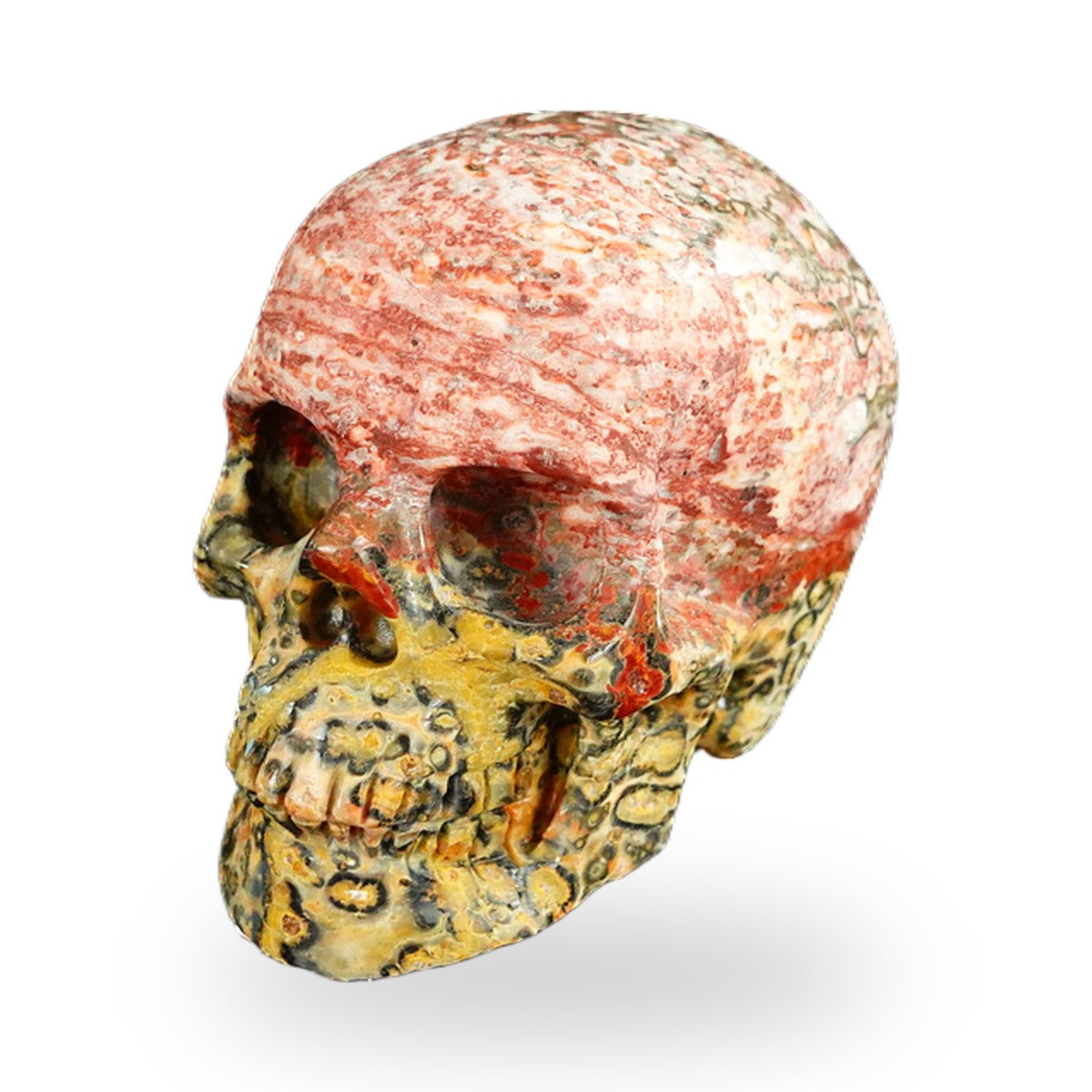 Red Leopard Skin Jasper crystal skull 2.2" SKH20LS03 photo 6