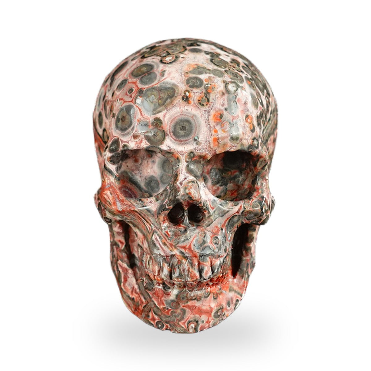 Red Leopard Skin Jasper crystal skull 2.2" SKH20LS04 photo 1
