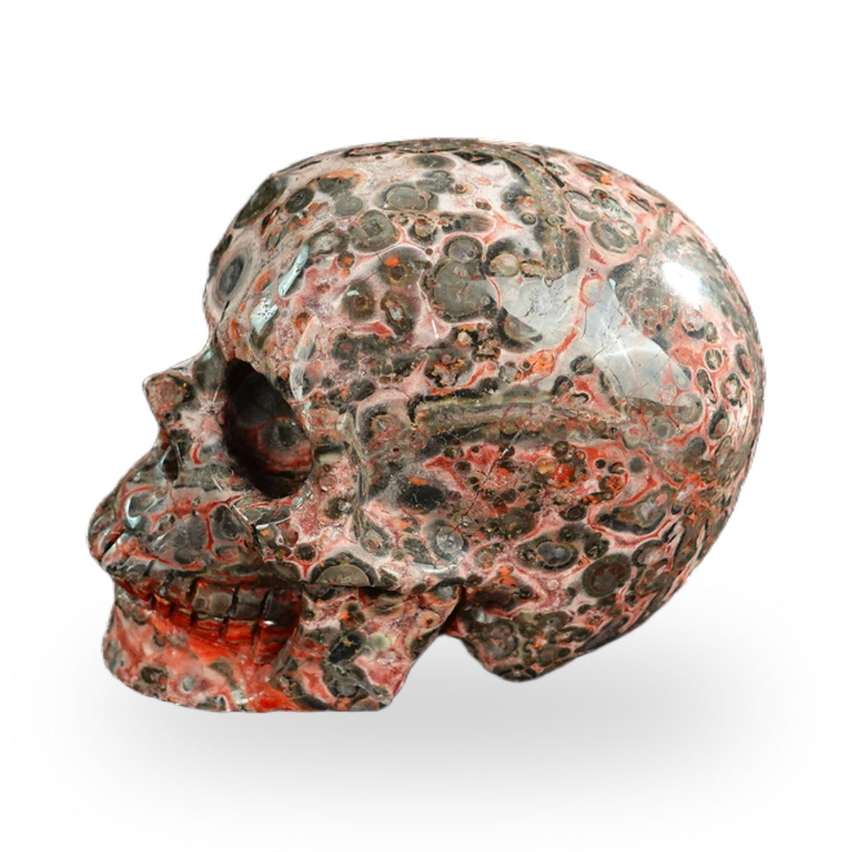 Red Leopard Skin Jasper crystal skull 2.2" SKH20LS04 photo 5
