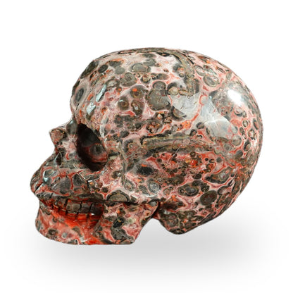 Red Leopard Skin Jasper crystal skull 2.2" SKH20LS04 photo 5