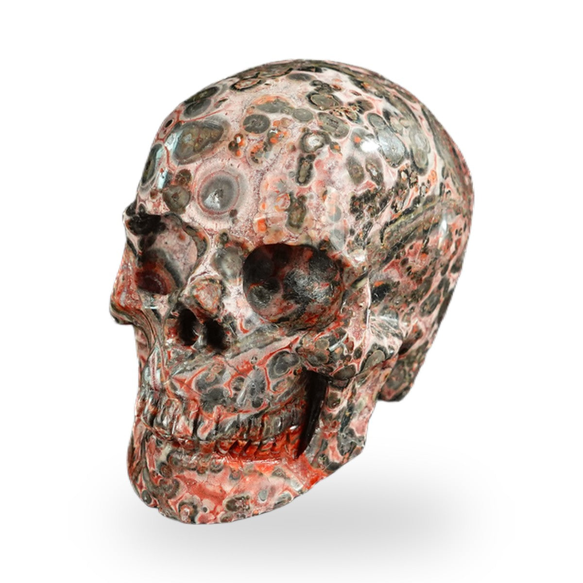 Red Leopard Skin Jasper crystal skull 2.2" SKH20LS04 photo 6