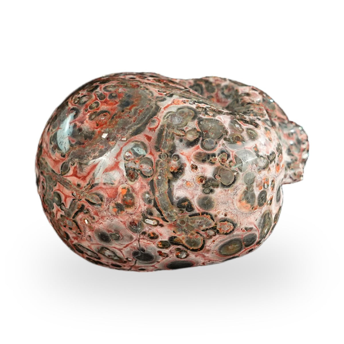 Red Leopard Skin Jasper crystal skull 2.2" SKH20LS04 photo 7