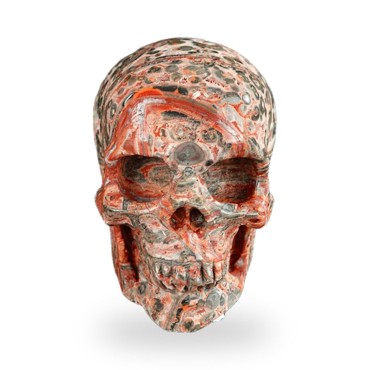Red Leopard Skin Jasper crystal skull 2.2" SKH20LS05 photo 1