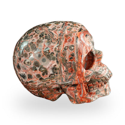 Red Leopard Skin Jasper crystal skull 2.2" SKH20LS05 photo 3