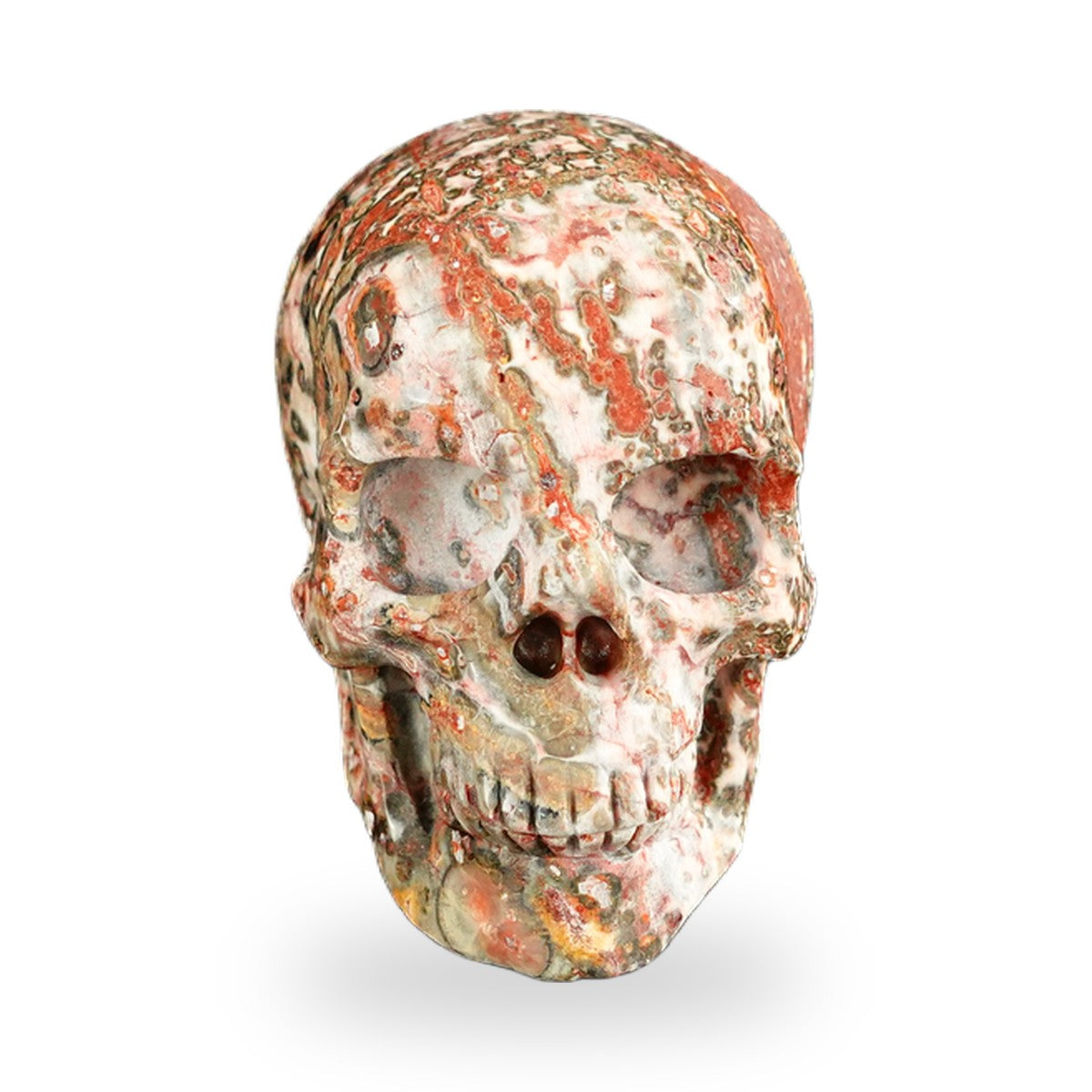 Red Leopard Skin Jasper crystal skull 2.2" SKH20LS06 photo 1