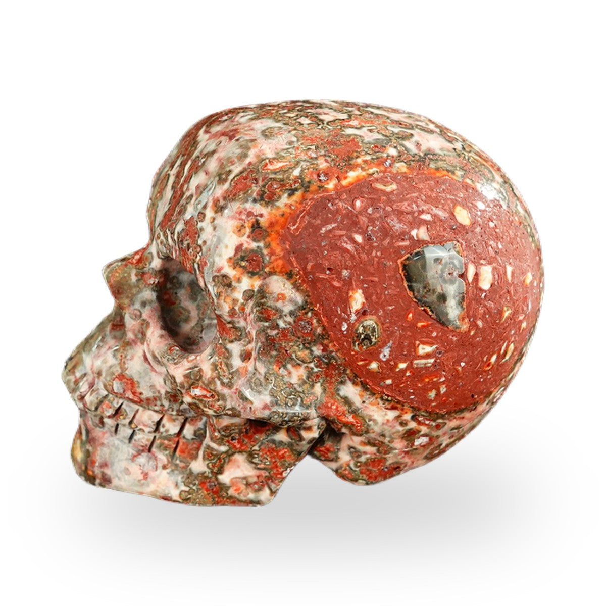 Red Leopard Skin Jasper crystal skull 2.2" SKH20LS06 photo 5