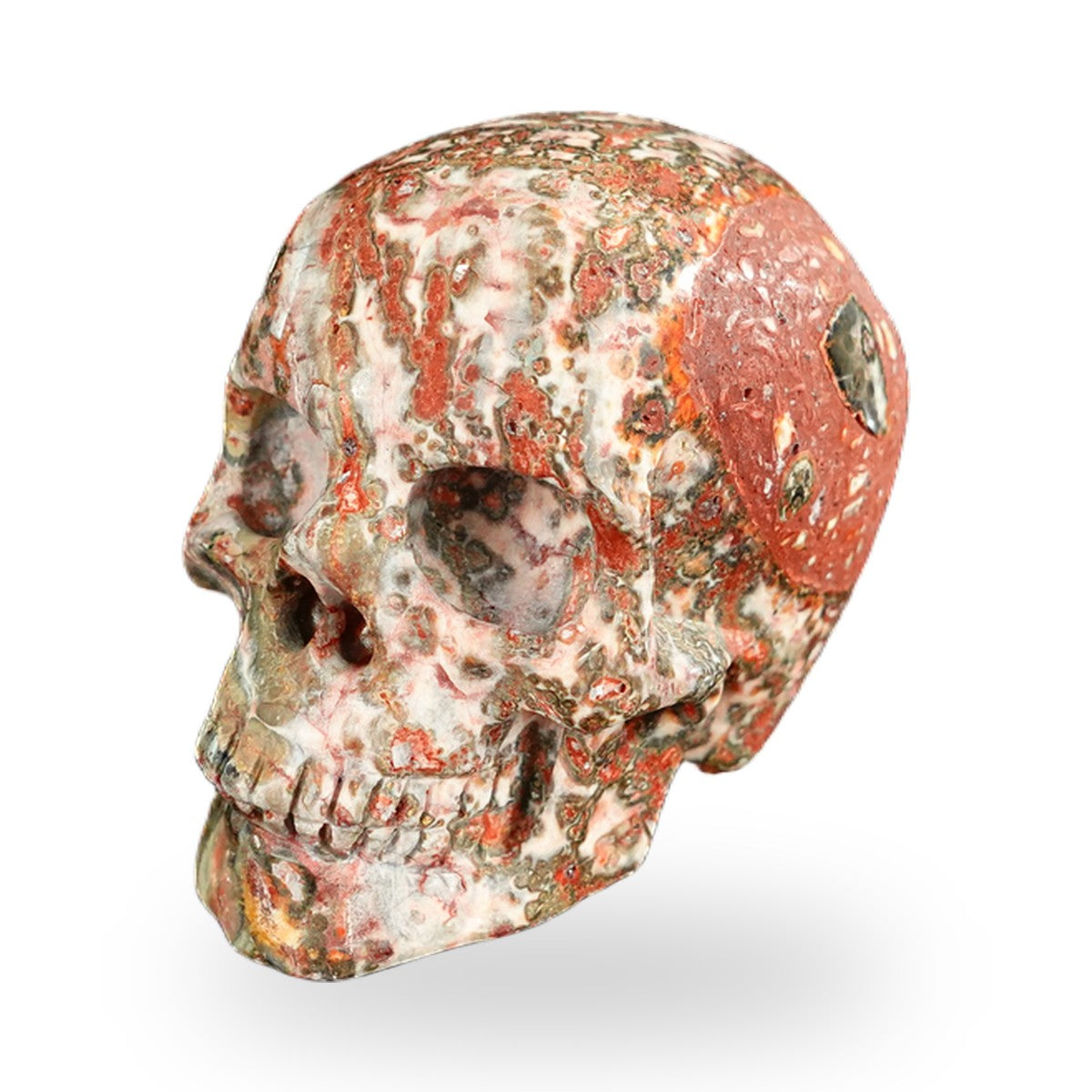 Red Leopard Skin Jasper crystal skull 2.2" SKH20LS06 photo 6