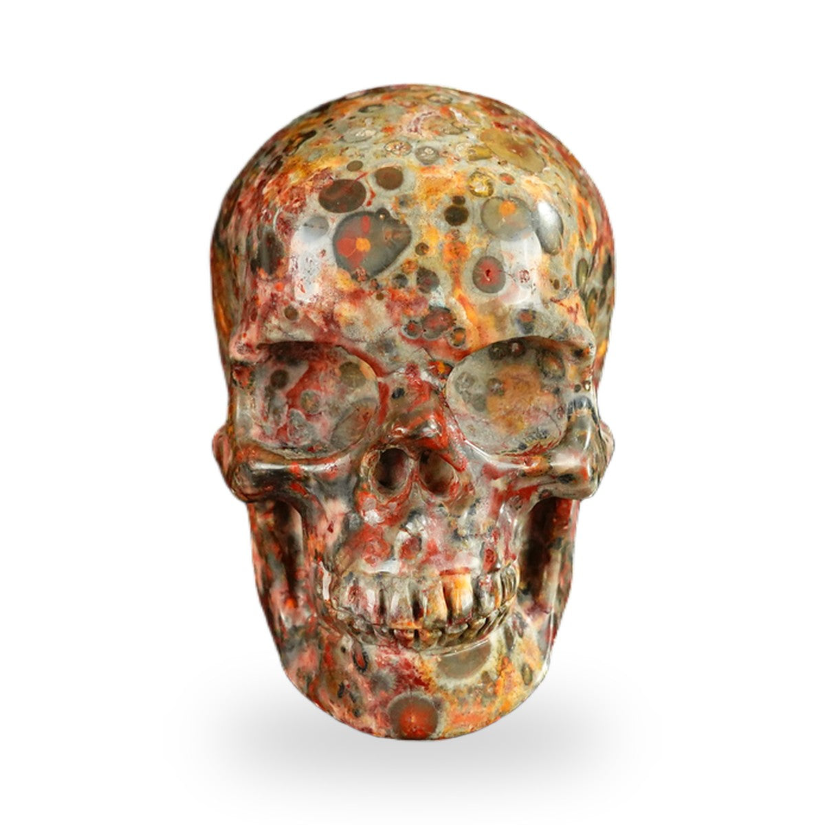 Red Leopard Skin Jasper crystal skull 2.2" SKH20LS07 photo 1