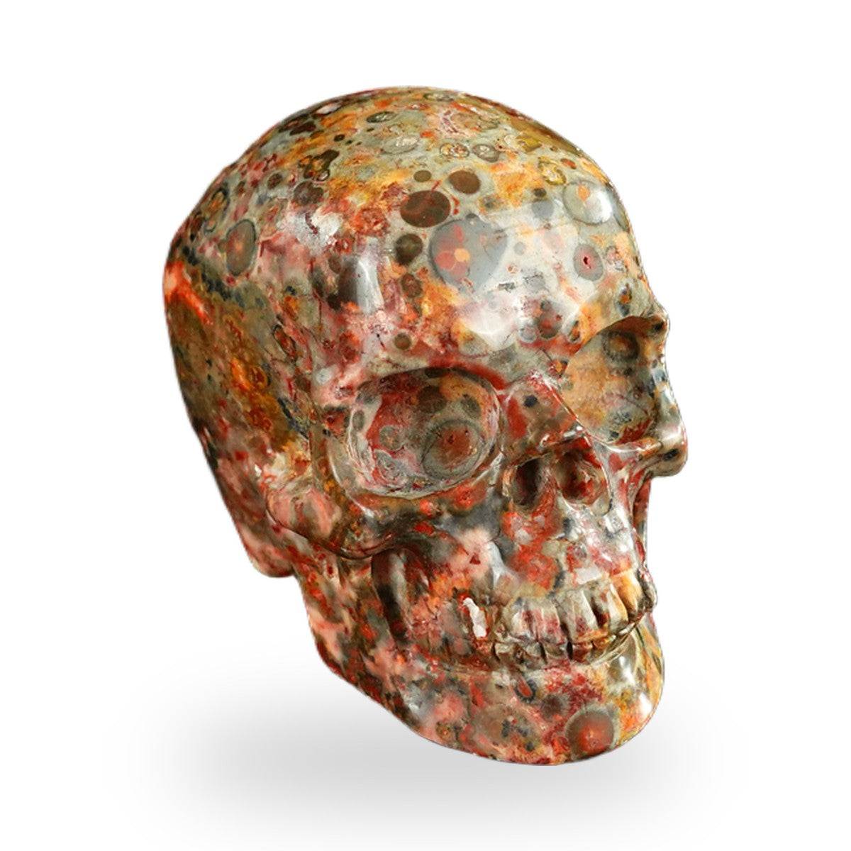 Red Leopard Skin Jasper crystal skull 2.2" SKH20LS07 photo 2