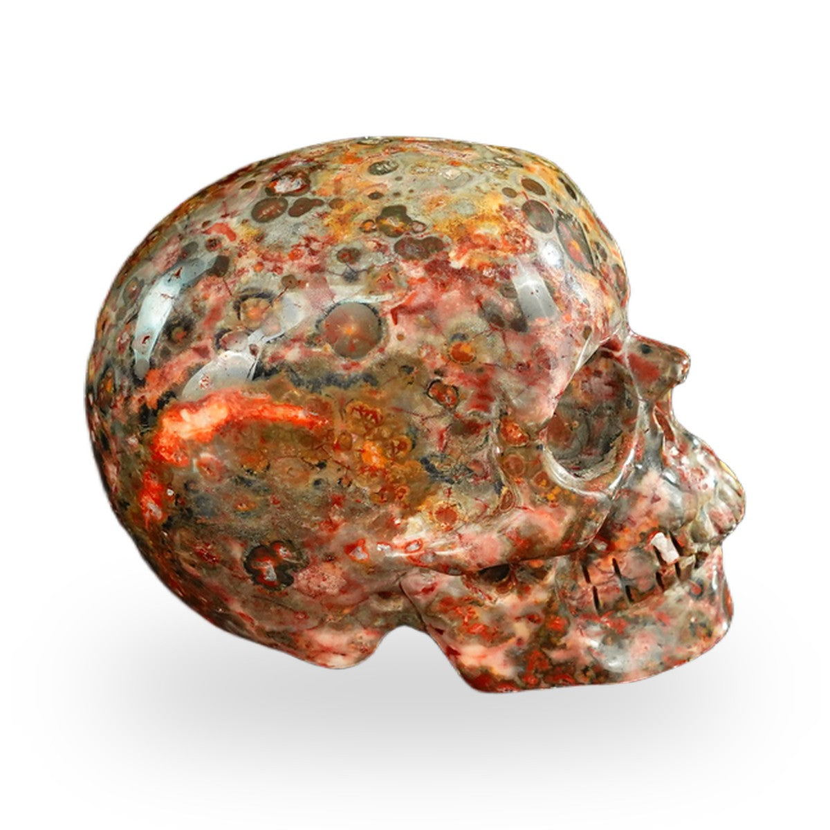Red Leopard Skin Jasper crystal skull 2.2" SKH20LS07 photo 3