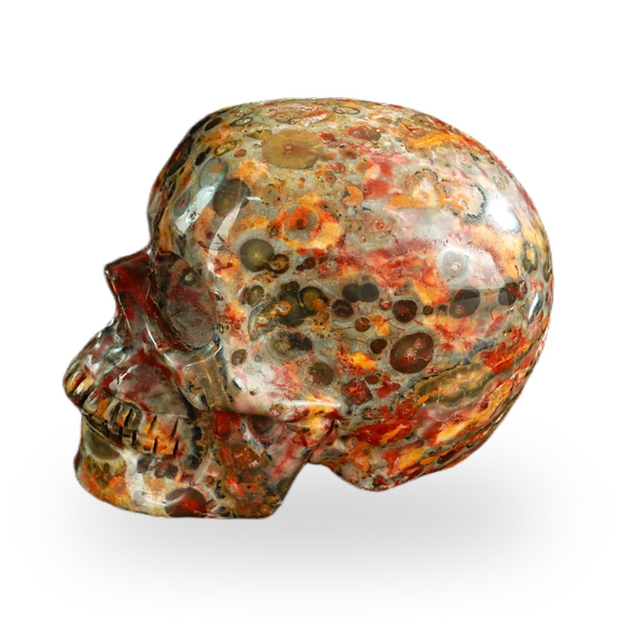 Red Leopard Skin Jasper crystal skull 2.2" SKH20LS07 photo 5