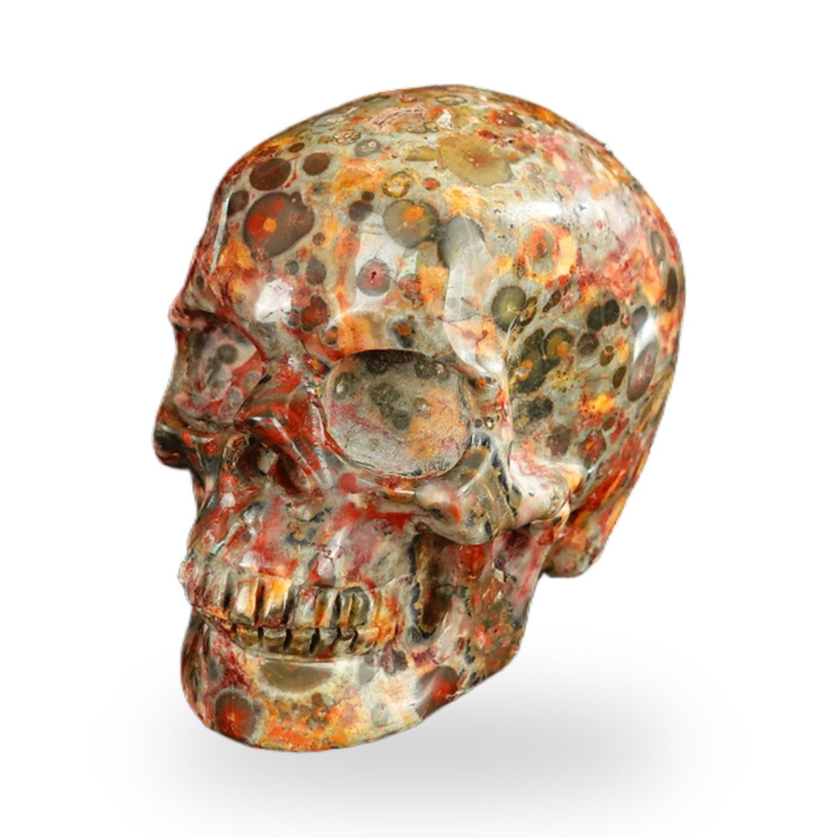 Red Leopard Skin Jasper crystal skull 2.2" SKH20LS07 photo 6