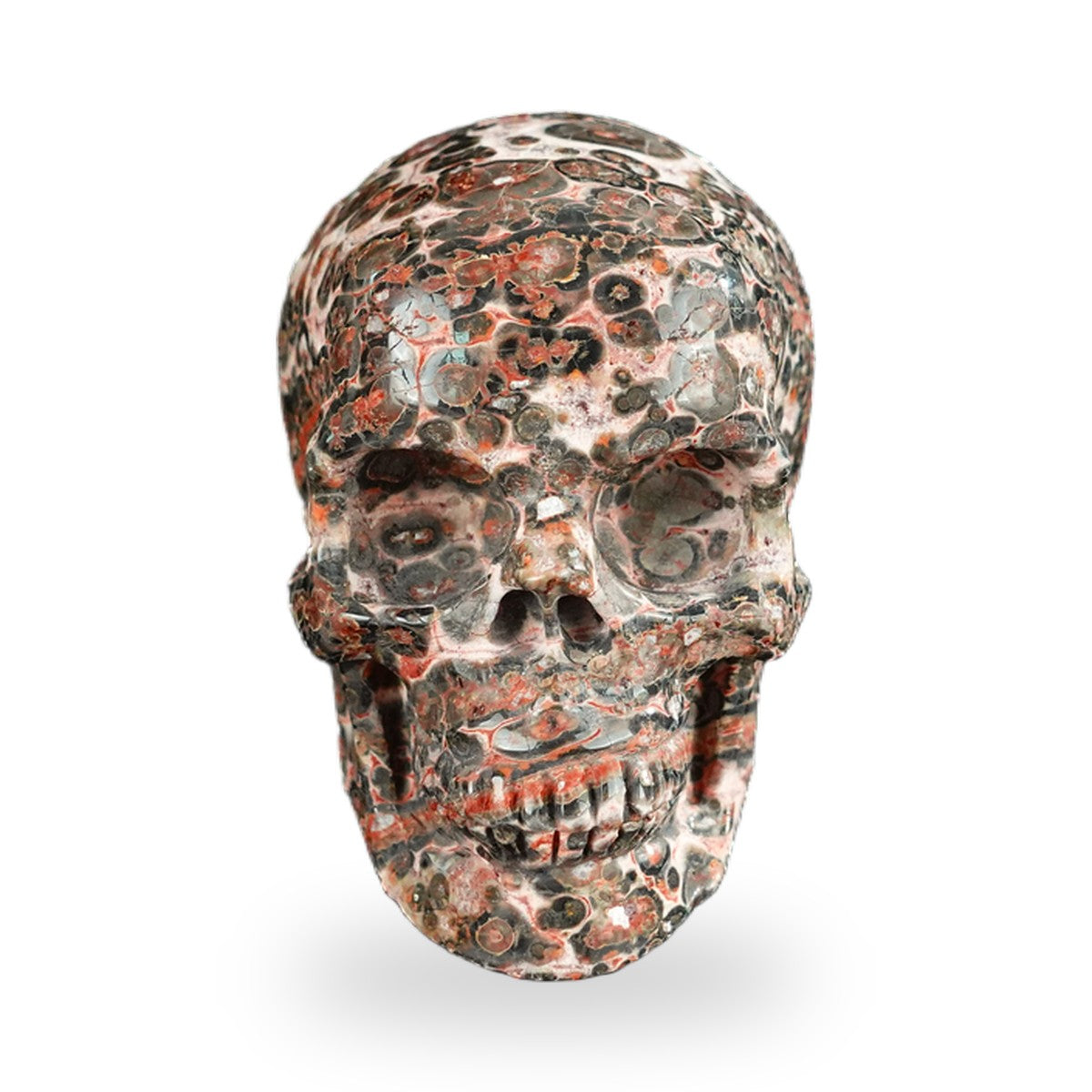 Red Leopard Skin Jasper crystal skull 2.2" SKH20LS08 photo 1