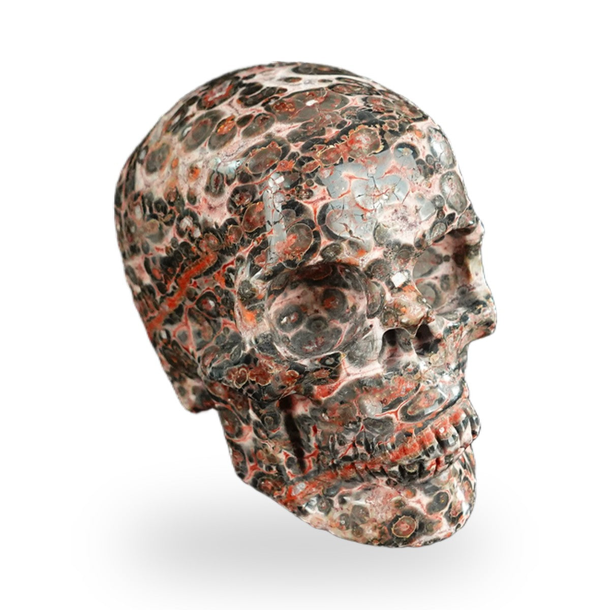 Red Leopard Skin Jasper crystal skull 2.2" SKH20LS08 photo 2
