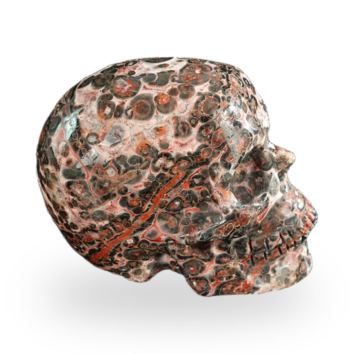 Red Leopard Skin Jasper crystal skull 2.2" SKH20LS08 photo 3